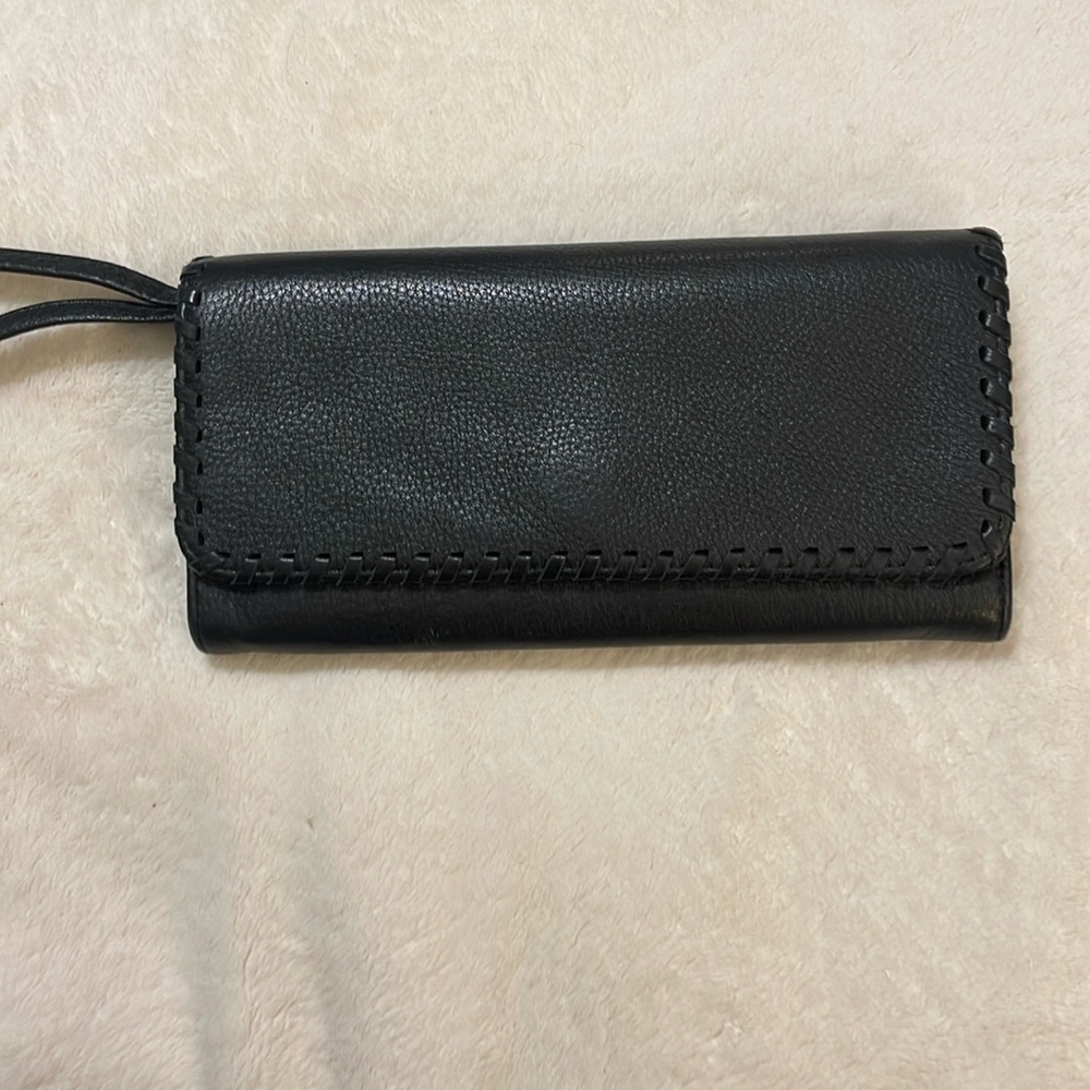 Hobo, international soft, leather clutch wallet, black